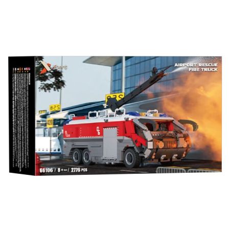 XBERT 66106 XE CỨU HỎA SÂN BAY bộ đồ chơi xếp lắp ráp ghép mô hình Creator AIRPORT RESCUE Sáng Tạo 2776 khối