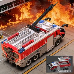 XBERT 66106 XE CỨU HỎA SÂN BAY bộ đồ chơi xếp lắp ráp ghép mô hình Creator AIRPORT RESCUE Sáng Tạo 2776 khối