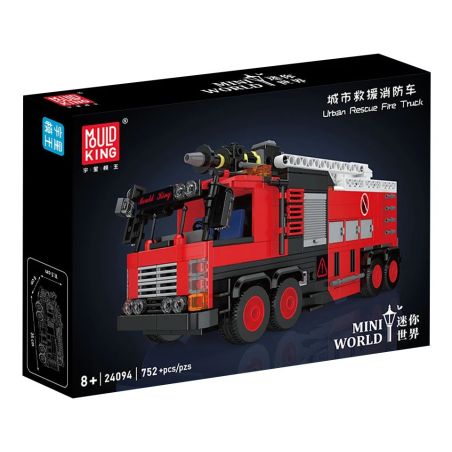 MouldKing 24094 Mould King 24094 XE CỨU HỎA HỘ THÀNH PHỐ bộ đồ chơi xếp lắp ráp ghép mô hình City URBAN RESCUE FIRE TRUCK 752 khối