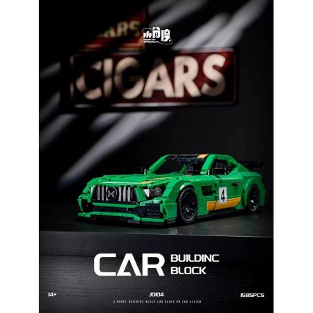 SMALL ANGLE JD104 MERCEDES-BENZ ÁC QUỶ XANH AMG bộ đồ chơi xếp lắp ráp ghép mô hình Creator Sáng Tạo 1585 khối