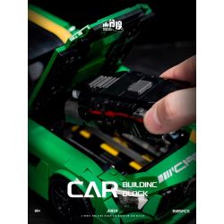 SMALL ANGLE JD104 MERCEDES-BENZ ÁC QUỶ XANH AMG bộ đồ chơi xếp lắp ráp ghép mô hình Creator Sáng Tạo 1585 khối