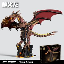 BEAUTIFUL AND 130102 CHARIZARD bộ đồ chơi xếp lắp ráp ghép mô hình FLAME DRAGON 1439 khối