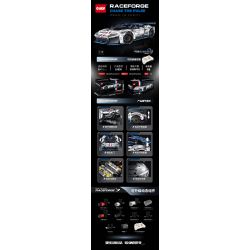 GULY 10656 SIÊU XE FERRARI F80 1:8 tỷ lệ 1:8 bộ đồ chơi xếp lắp ráp ghép mô hình Technic Kỹ Thuật Công Nghệ Cao Mô Hình Phương Tiện 3998 khối