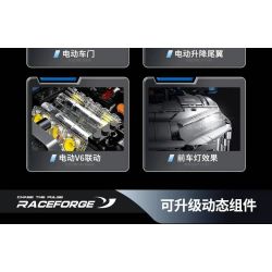 GULY 10656 SIÊU XE FERRARI F80 1:8 tỷ lệ 1:8 bộ đồ chơi xếp lắp ráp ghép mô hình Technic Kỹ Thuật Công Nghệ Cao Mô Hình Phương Tiện 3998 khối