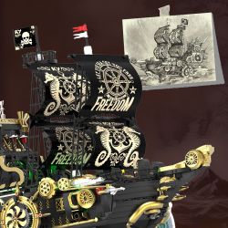 KAIYU KEEYEE WORLD K96226 96226 TÀU CƯỚP BIỂN STEAMPUNK bộ đồ chơi xếp lắp ráp ghép mô hình Pirates Of The Caribbean STEAMPUNK PIRATE SHIP Cướp Biển Vùng Caribe 2720 khối