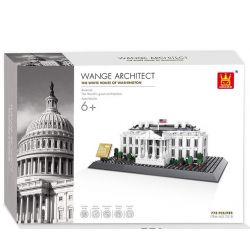 WANGE DR.LUCK 7018 4214 non  NHÀ TRẮNG bộ đồ chơi xếp lắp ráp ghép mô hình Architecture THE WHITE HOUSE OF WASHINGTON Công Trình Kiến Trúc 778 khối
