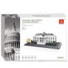 WANGE DR.LUCK 7018 4214 non  NHÀ TRẮNG bộ đồ chơi xếp lắp ráp ghép mô hình Architecture THE WHITE HOUSE OF WASHINGTON Công Trình Kiến Trúc 778 khối