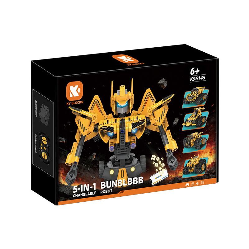 KAIYU KEEYEE WORLD K96145-2 96145-2 ROBOT NĂM TRONG MỘT BUMBLEBEE bộ đồ chơi xếp lắp ráp ghép mô hình Technic Kỹ Thuật Công Nghệ Cao Mô Hình Phương Tiện 373 khối