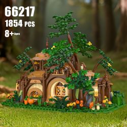 XBERT 66217 TÚP LỀU TRÚ ẨN TRONG RỪNG bộ đồ chơi xếp lắp ráp ghép mô hình Creator WOOLAND SANCTHARY Sáng Tạo 1854 khối