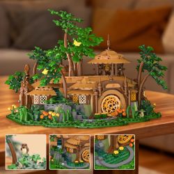 XBERT 66217 TÚP LỀU TRÚ ẨN TRONG RỪNG bộ đồ chơi xếp lắp ráp ghép mô hình Creator WOOLAND SANCTHARY Sáng Tạo 1854 khối