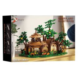 XBERT 66217 TÚP LỀU TRÚ ẨN TRONG RỪNG bộ đồ chơi xếp lắp ráp ghép mô hình Creator WOOLAND SANCTHARY Sáng Tạo 1854 khối