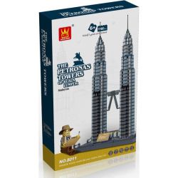 WANGE DR.LUCK 8011 5213 non  THÁP ĐÔI PETRONAS bộ đồ chơi xếp lắp ráp ghép mô hình Mini Modular PETRONAS TWIN TOWER Đường Phố Thu Nhỏ 1160 khối