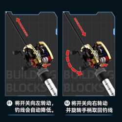 KAIYU KEEYEE WORLD K96227 96227 CẦN CÂU GIỌT NƯỚC bộ đồ chơi xếp lắp ráp ghép mô hình Creator FISHING Sáng Tạo 425 khối