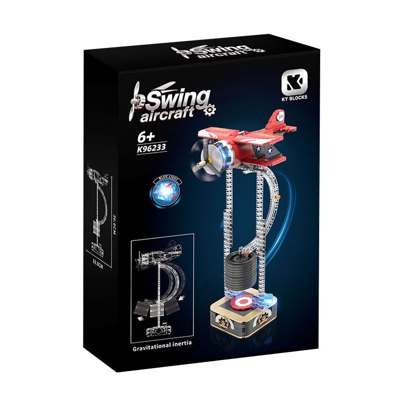 KAIYU KEEYEE WORLD K96233 96233 MÁY BAY XOAY TRỌNG LỰC GIẢM ÁP bộ đồ chơi xếp lắp ráp ghép mô hình Creator SWING AIRCRAFT Sáng Tạo 460 khối