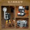 JIESTAR 57034 6 MÁY ẢNH NHỎ RETRO TRONG ĐÓ CÓ QUAY PHIM 2.8F LAIKA M3 POLAROID SX70 35MM 16MM GLAPHI bộ đồ chơi xếp lắp ráp ghép mô hình RETRO CAMERA 479 khối