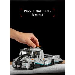 LE YI 31067 TRAILER CHUYÊN NGHIỆP TIÊU CHUẨN bộ đồ chơi xếp lắp ráp ghép mô hình Creator VAN TOW PRO Sáng Tạo 672 khối