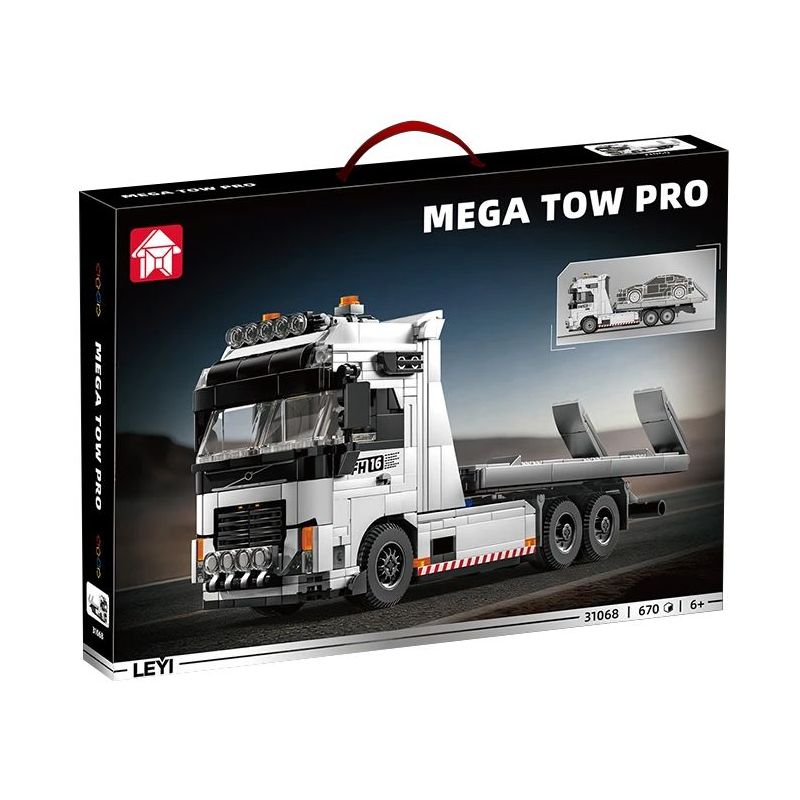 LE YI 31068 SIÊU TRAILER KHỔNG LỒ bộ đồ chơi xếp lắp ráp ghép mô hình Creator MEGA TOW PRO Sáng Tạo 670 khối