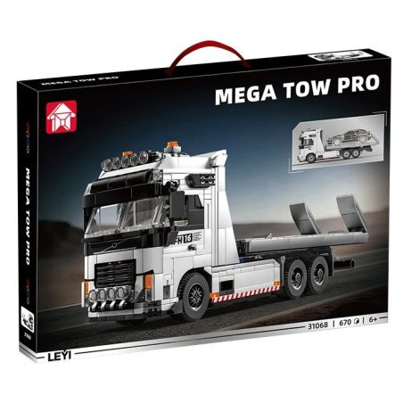 LE YI 31068 SIÊU TRAILER KHỔNG LỒ bộ đồ chơi xếp lắp ráp ghép mô hình Creator MEGA TOW PRO Sáng Tạo 670 khối