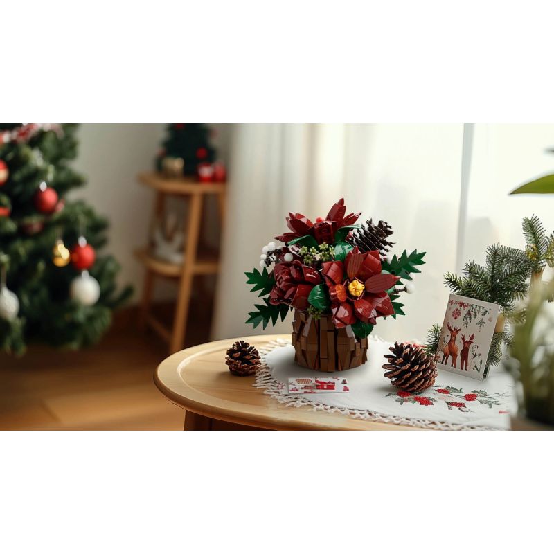 NIFELIZ NF10347 10347 BÓ HOA GIÁNG SINH bộ đồ chơi xếp lắp ráp ghép mô hình Creator CHRISTMAS FLOWERS Sáng Tạo 767 khối