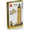 WANGE DR.LUCK 8014 5216 non  THÁP ĐỒNG HỒ BIG BEN bộ đồ chơi xếp lắp ráp ghép mô hình Mini Modular THE BIG BEN OF LONDON、ELIZABETH TOWER Đường Phố Thu Nhỏ 1642 khối