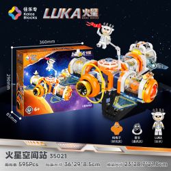 JIALE SPECIAL 35021 LUKA MARS ADVENTURE TRẠM VŨ TRỤ SAO HỎA bộ đồ chơi xếp lắp ráp ghép mô hình 595 khối
