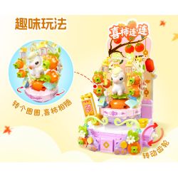 JIALE SPECIAL 54070 VÒNG QUAY NGỰA DỄ THƯƠNG QUẢ HỒNG VÀ NGON bộ đồ chơi xếp lắp ráp ghép mô hình Creator Sáng Tạo