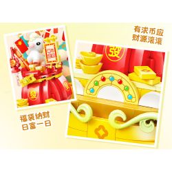 JIALE SPECIAL 54070 VÒNG QUAY NGỰA DỄ THƯƠNG QUẢ HỒNG VÀ NGON bộ đồ chơi xếp lắp ráp ghép mô hình Creator Sáng Tạo