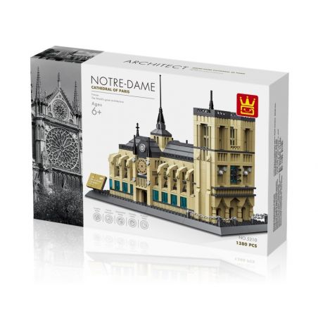 JUN DA LONG TOYS JDLT 9572 PINXING PX.440 .440 WANGE DR.LUCK 5210 non  NHÀ THỜ ĐỨC BÀ PARIS bộ đồ chơi xếp lắp ráp ghép mô hình Mini Modular CATHÉDRALE NOTRE DAME DE PARIS Đường Phố Thu Nhỏ 1380 khối