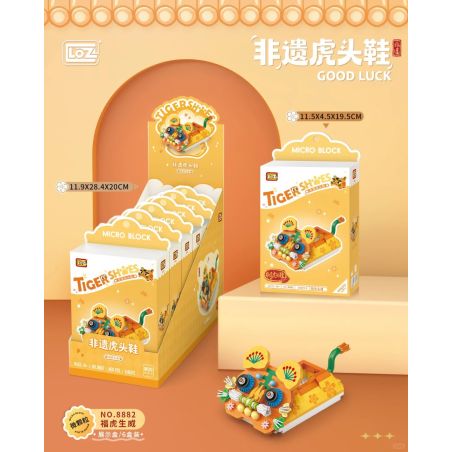 LOZ 8882 DI SẢN VĂN HÓA PHI VẬT THỂ GIÀY ĐẦU HỔ PHÙ HỘ MANG LẠI SỨC MẠNH bộ đồ chơi xếp lắp ráp ghép mô hình Creator Sáng Tạo 400 khối