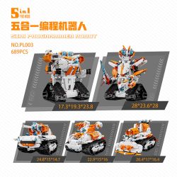 PL003 ROBOT LẬP TRÌNH NĂM BIẾN bộ đồ chơi xếp lắp ráp ghép mô hình Technic MASTER CODE 003 Kỹ Thuật Công Nghệ Cao Mô Hình Phương Tiện 689 khối