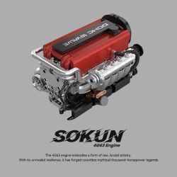 PIBO PB8861 8861 ĐỘNG CƠ MITSUBISHI 4G63T bộ đồ chơi xếp lắp ráp ghép mô hình Technic SOKUN 4G63 ENGINE Kỹ Thuật Công Nghệ Cao Mô Hình Phương Tiện