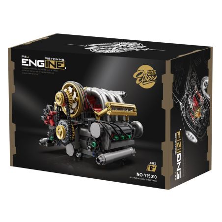 EIKEE Y15010 15010 H6 ĐỘNG CƠ HÚT KHÍ TỰ NHIÊN NẰM ĐỐI DIỆN bộ đồ chơi xếp lắp ráp ghép mô hình Technic PSJ PISTON H6 ENGINE Kỹ Thuật Công Nghệ Cao Mô Hình Phương Tiện 879 khối