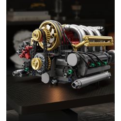 EIKEE Y15010 15010 H6 ĐỘNG CƠ HÚT KHÍ TỰ NHIÊN NẰM ĐỐI DIỆN bộ đồ chơi xếp lắp ráp ghép mô hình Technic PSJ PISTON H6 ENGINE Kỹ Thuật Công Nghệ Cao Mô Hình Phương Tiện 879 khối