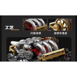 EIKEE Y15010 15010 H6 ĐỘNG CƠ HÚT KHÍ TỰ NHIÊN NẰM ĐỐI DIỆN bộ đồ chơi xếp lắp ráp ghép mô hình Technic PSJ PISTON H6 ENGINE Kỹ Thuật Công Nghệ Cao Mô Hình Phương Tiện 879 khối