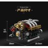 EIKEE Y15010 15010 H6 ĐỘNG CƠ HÚT KHÍ TỰ NHIÊN NẰM ĐỐI DIỆN bộ đồ chơi xếp lắp ráp ghép mô hình Technic PSJ PISTON H6 ENGINE Kỹ Thuật Công Nghệ Cao Mô Hình Phương Tiện 879 khối