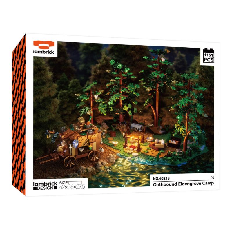 IAMBRICK 40213 TRẠI CANGLIN THỀ bộ đồ chơi xếp lắp ráp ghép mô hình Medieval Castle OATHBOUND ELDENGROVE CAMP Chiến Tranh Trung Cổ 1151 khối