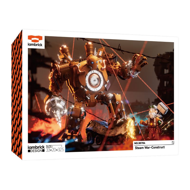 IAMBRICK 40213 ĐỐI TÁC CHIẾN ĐẤU HƠI NƯỚC bộ đồ chơi xếp lắp ráp ghép mô hình STEAM WAR-CONSTRUCT 1777 khối