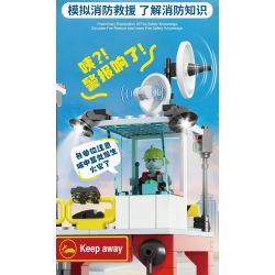 FORANGE FC3340 3340 TRẠM CỨU HỎA QUỸ ĐẠO bộ đồ chơi xếp lắp ráp ghép mô hình City Thành Phố 651 khối