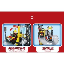 FORANGE FC3340 3340 TRẠM CỨU HỎA QUỸ ĐẠO bộ đồ chơi xếp lắp ráp ghép mô hình City Thành Phố 651 khối