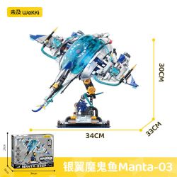 WEKKI 506702 506703 BIÊN NIÊN SỬ BIỂN MANTA RAY bộ đồ chơi xếp lắp ráp ghép mô hình MANTA-03