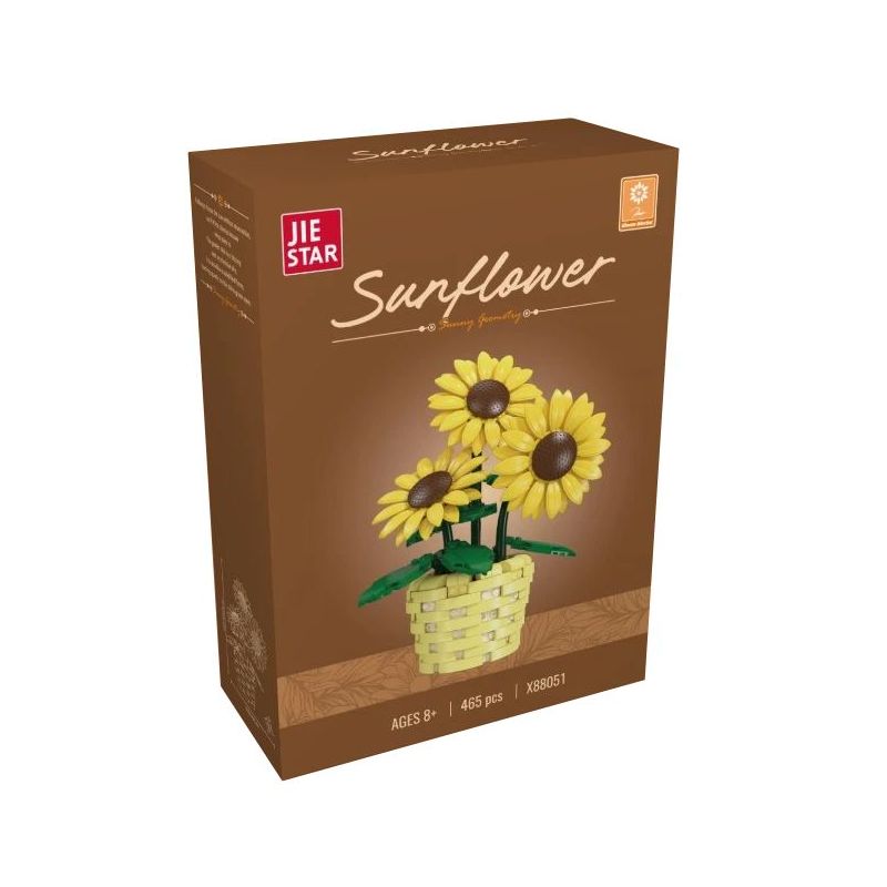 JIESTAR X88051 88051 CÂY CẢNH HƯỚNG DƯƠNG bộ đồ chơi xếp lắp ráp ghép mô hình Creator Sáng Tạo 465 khối