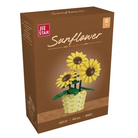 JIESTAR X88051 88051 CÂY CẢNH HƯỚNG DƯƠNG bộ đồ chơi xếp lắp ráp ghép mô hình Creator Sáng Tạo 465 khối