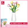 JIESTAR X88071 88071 HOA TULIP bộ đồ chơi xếp lắp ráp ghép mô hình Creator Sáng Tạo 186 khối