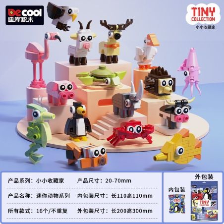 DECOOL BRICKCOOL 77112 LITTLE COLLECTOR SỞ THÚ MINI 16 LOẠI bộ đồ chơi xếp lắp ráp ghép mô hình Creator TINY COLLECTION Sáng Tạo