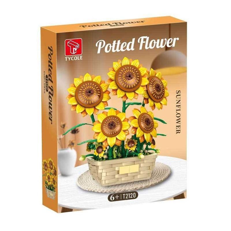 GAOMISI T2120 2120 CÂY CẢNH HƯỚNG DƯƠNG bộ đồ chơi xếp lắp ráp ghép mô hình Creator SUNFLOWER Sáng Tạo 861 khối