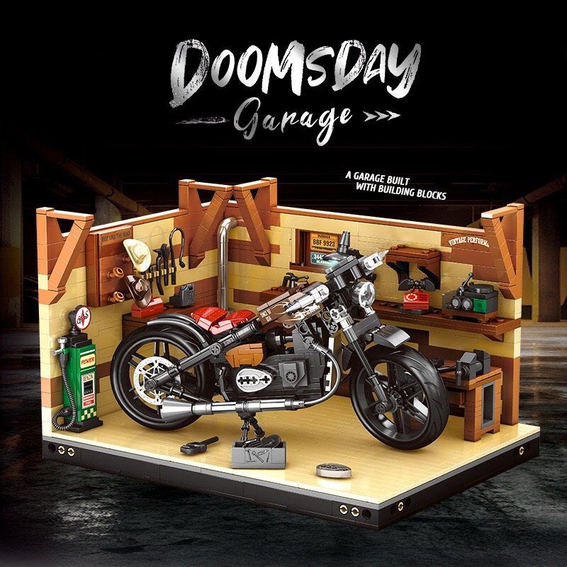 MINGDI LEIBAO K3180 3180 GARA MIỀN TÂY bộ đồ chơi xếp lắp ráp ghép mô hình Racers DOOMSDAY GARAGE Đua Tốc Độ