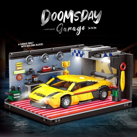 MINGDI LEIBAO K3183 3183 GARA HYUNDAI RAMBO STO bộ đồ chơi xếp lắp ráp ghép mô hình Racers DOOMSDAY GARAGE Đua Tốc Độ