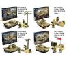 Kazi KY84042 84042 KY84043 84043 KY84044 84044 KY84045 84045 Xếp hình kiểu  MILITARY ARMY 4 In 1 Mammoth Tank Xe Tăng 4 Trong 1 gồm 4 hộp nhỏ 1242 khối