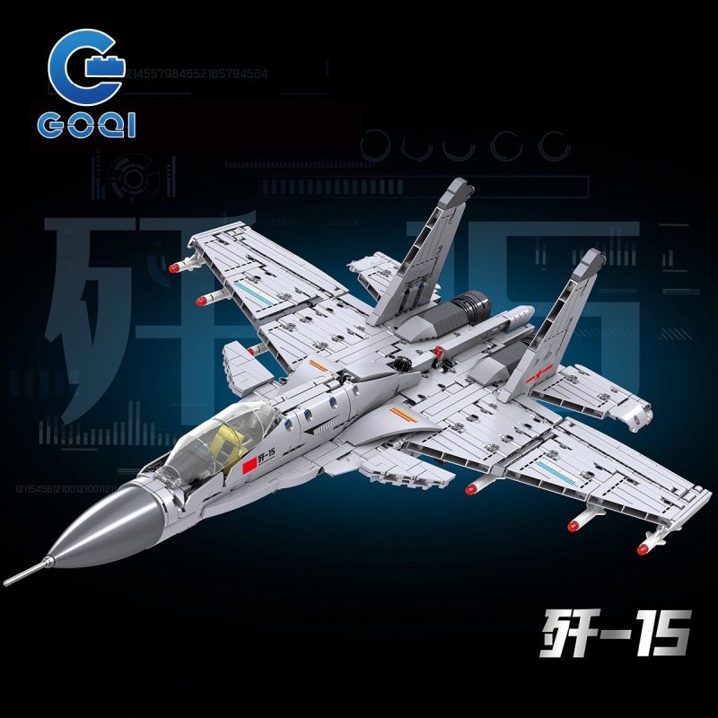 GOQI GQ-3068 3068 GQ3068 MÁY BAY CHIẾN ĐẤU J-15 bộ đồ chơi xếp lắp ráp ghép mô hình Military Army Quân Sự Bộ Đội 1237 khối