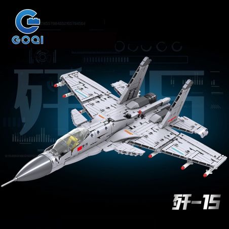 GOQI GQ-3068 3068 GQ3068 MÁY BAY CHIẾN ĐẤU J-15 bộ đồ chơi xếp lắp ráp ghép mô hình Military Army Quân Sự Bộ Đội 1237 khối